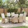 Sodo valgomojo komplektas su pagalve 7 pcs Smėlio poliratanas
