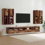 TV sieninio kabineto komplektas 7 pcs Senovinis medis