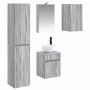 Vonios spintos komplektas 5 pcs Pilka Sonoma