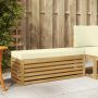 Lauko sofos komplektas Balta ir kreminė 115 x 43 x 45 cm