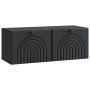 Sieninė TV spintelė Juoda 78,5 x 31 x 30 cm Apdirbta mediena
