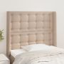 Galvūgalis su auselėmis, kapučino,93x16x118/128cm,dirbtinė oda