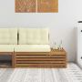 Lauko galinė sofa su pagalve Natūrali 115 x 83 x 73 cm