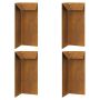 Sraigių tvora 4 pcs Rūdijanti 10 x 10 x 25 cm