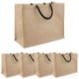 Džiuto piniginės 5 pcs Natūrali ir juoda 42 x 33 x 19 cm
