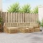 Lauko sofos komplektas su pagalve 7 pcs Balta ir kreminė