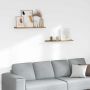 Sieninė lentyna 2 pcs Ruda 80 x 9 x 3 cm Apdirbta mediena