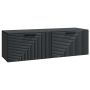 Sieninė TV spintelė Juoda 98 x 31 x 30 cm Apdirbta mediena