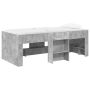 Vaikų Aukštas Lova 2 pcs Betono pilka 90 x 190 cm