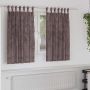 Aksominio tipo užuolaidos 2 pcs Ruda 140 x 140 cm Aksomas