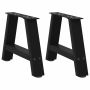 Kavos staliuko kojelės, A formos, 2 vnt., juodos, 50x(30-31) cm, plienas