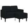 2-vietė sofa su L formos juodu 125 cm audiniu