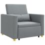 Ištraukiamas sofa-lova vienvietis Šviesiai pilka audinys