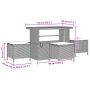 Sodo Sofų Rinkinys 9 pcs Juoda poliratanas