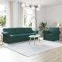 Sofa 2 pcs Tamsiai žalia 245 x 82 x 80 cm audinys