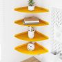 Plūduriuojanti lentyna 4 pcs Garučių geltona 30 x 30 x 2 cm