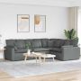 Modulinė sofa su pagalvėlėmis, audinys, tamsiai pilka
