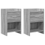 Naktiniai staliukai 2 pcs Pilka Sonoma 40 x 30 x 60 cm