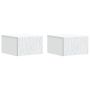 Sieninis šoninis staliukas 2 pcs Balta 34,5 x 33 x 20 cm