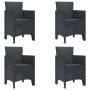 Sodo Kėdė 4 pcs Antracitas 53 x 49 x 85 cm Polipropilenas