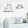 Pakabinamos lentynos, 2vnt., pilkos, 60x23,5x3,8cm, MDF