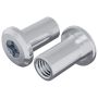 Užrakto veržlė 2 pcs Sidabro M6 x 15 mm Plienas