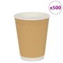 Popieriniai kavos puodeliai, 500 vnt., rudi, 12 uncijų (300 ml), 300 ml