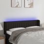 Galvūgalis su LED, juodos spalvos, 147x16x78/88cm, audinys