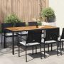 Sodo stalas Juoda 190 x 90 x 75 cm poliratanas