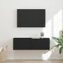 TV sieninė spintelė Juoda 98 x 31 x 29,5 cm Apdirbta mediena