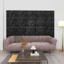 Sienų plokštės 24 pcs Diamond Juodas 50 x 50 cm XPS Putplastis