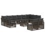 Sodo Sofų Rinkinys 13 pcs Pilka poliratanas