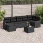 Sodo Sofų Rinkinys su pagalve 8 pcs Juoda Poli ratanas