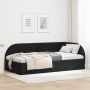 Kampinė lovos konstrukcija su galvūgalio Juoda 90 cm x 200 cm