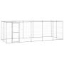 Lauko voljeras šunims su stogu, galvanizuotas plienas, 12,1m²