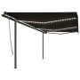 Automatinė markizė su LED/vėjo jutikliu, antracito, 6x3,5m
