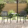 Sodo Kėdė 2 pcs Juoda 55 x 56,5 x 91cm Aliuminis
