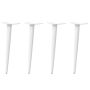 Kavos staliuko kojelės, kūginės, 4 vnt., baltos, 30-31 cm, plienas