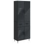 Spintelė 2 pcs Juoda 66 x 34,5 x 89,5 cm Apdirbta mediena
