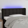 Galvūgalis su LED, juodos spalvos, 103x16x78/88cm, audinys