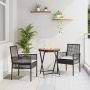 Sodo Bistro Rinkinys 3 pcs Juoda poliratanas