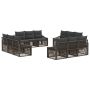 Sodo Sofų Rinkinys 12 pcs Pilka poliratanas