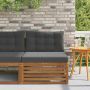 Lauko vidurinė sofa Kietos akacijos mediena Natūrali
