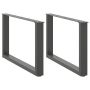 Kavos staliuko kojelės, 2 vnt., antracito spalvos, 70x(42-43) cm, plienas