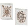 Meno dekoras 2 pcs Ruda ir balta 40 x 40 x 1,5 cm