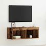TV spintelių komplektas su LED Sena mediena 80 x 30 x 30 cm