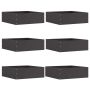 Vejo kraštas 6 pcs Juoda 40 x 40 x 13 cm Plienas