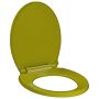 Klozeto sėdynė su soft-close mechanizmu, žalios spalvos, ovali