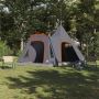Teepee palapinė su stogu Pilka ir oranžinė 545 x 450 x 295 cm