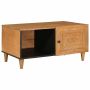 Kavos staliukas su lentyna Šviesiai rudas 80 x 50 x 40 cm